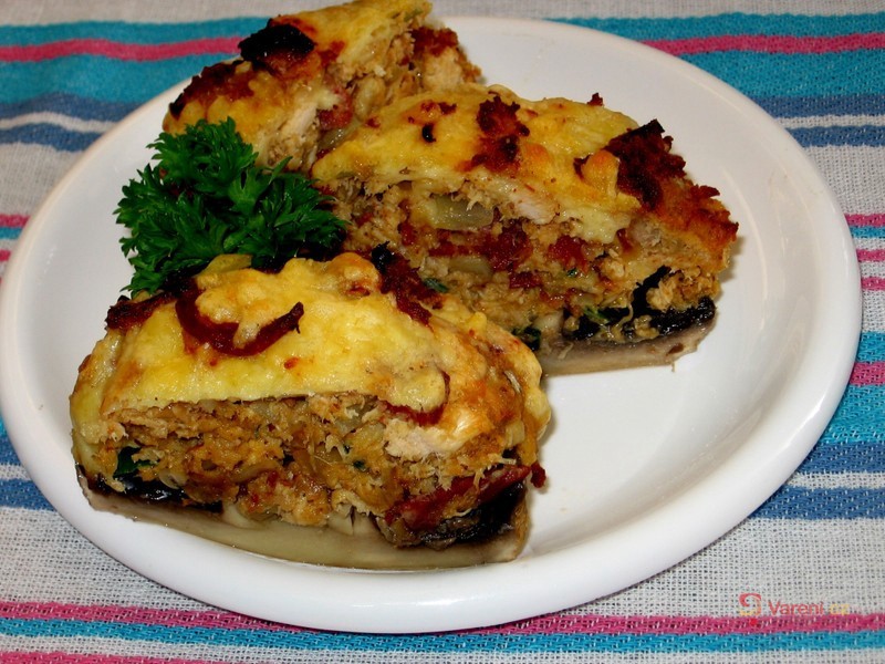 Plněné zapečené žampióny - fotografie 4