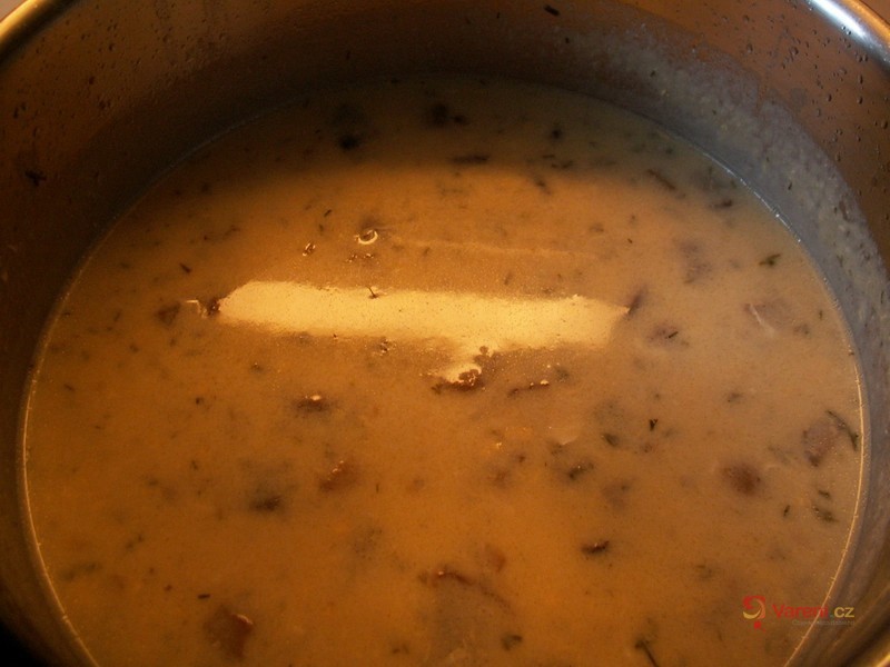 Krémová polévka s vejcem - fotografie 2