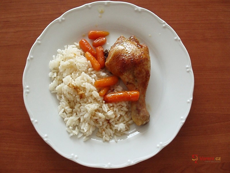 Kuře na baby karotce a medu - fotografie 2