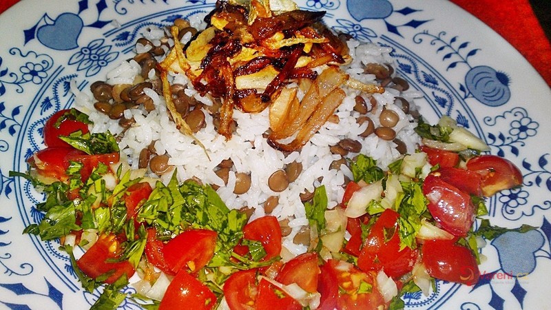 Mždara ze Sýrie - rýže s čočkou