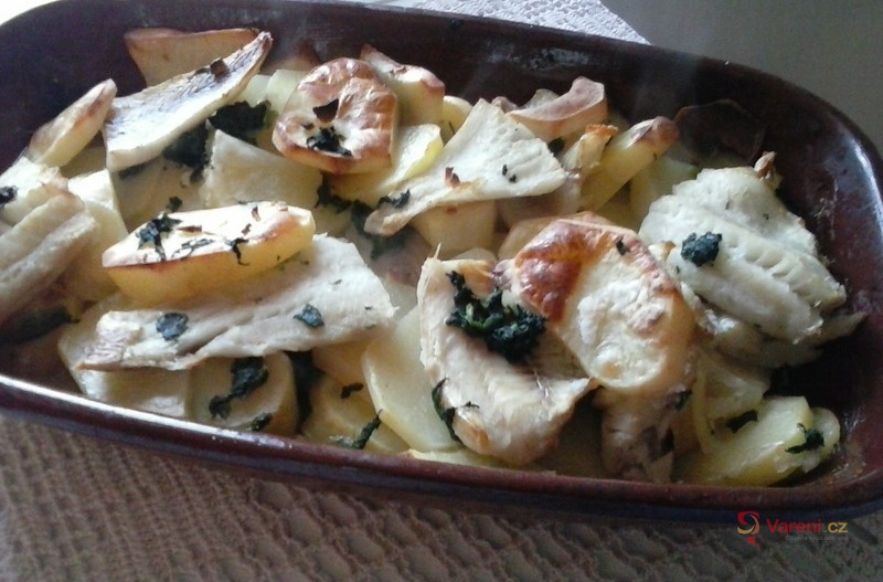 Pečená treska s bylinkami a bramborem - fotografie 2