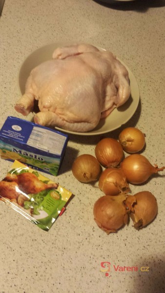Pečené kuře na cibuli - fotografie 5