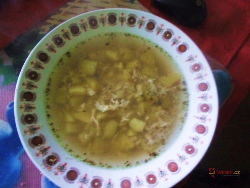 Naše česneková polévka - fotografie 5