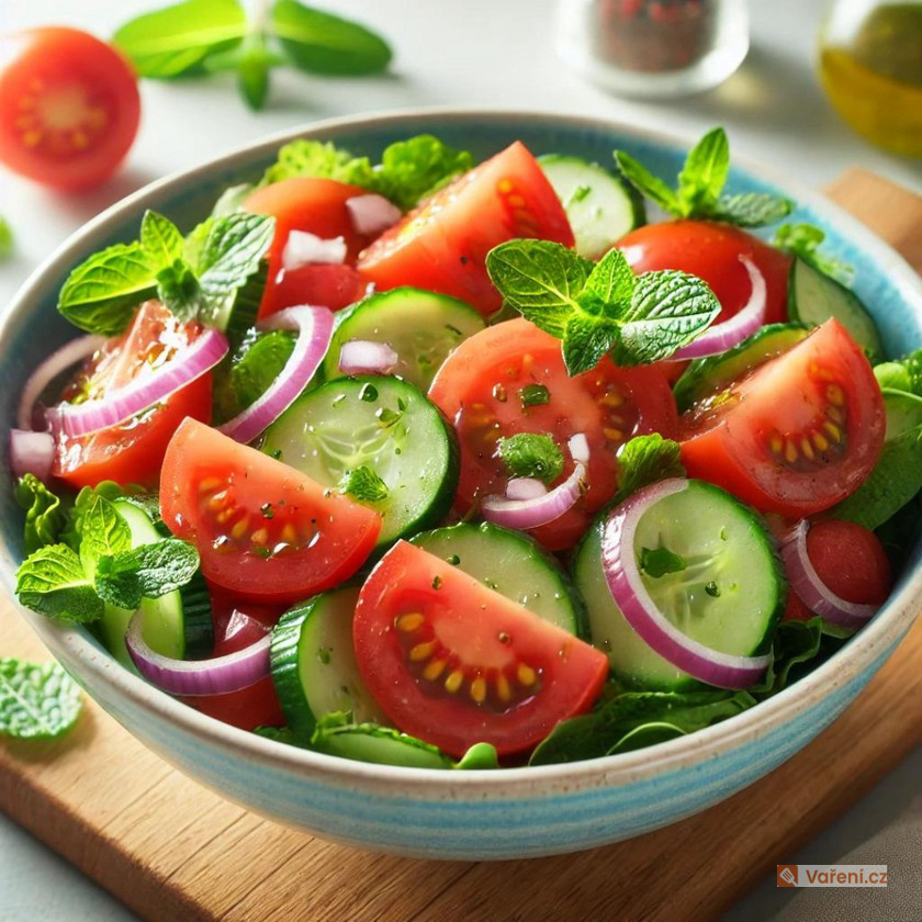 Osvěžující rajčatový salát s mátou