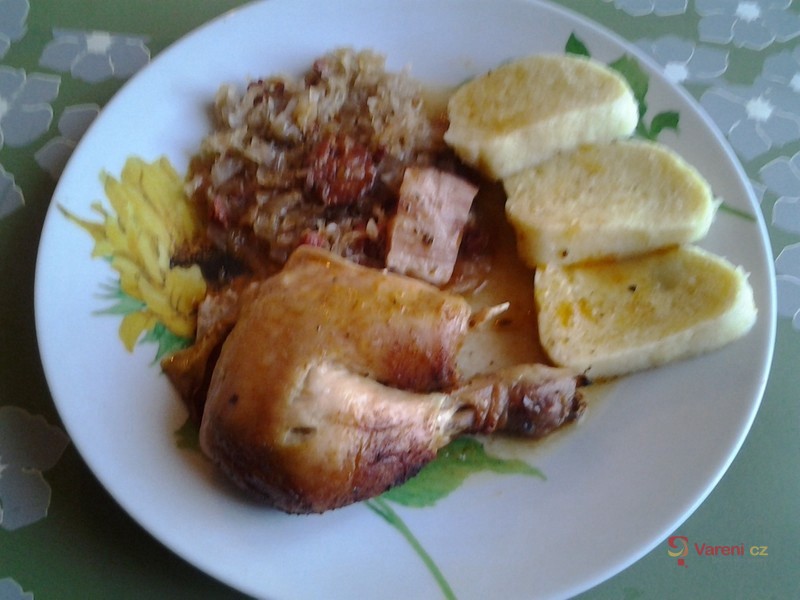 Kuře plněné kysaným zelím - fotografie 2