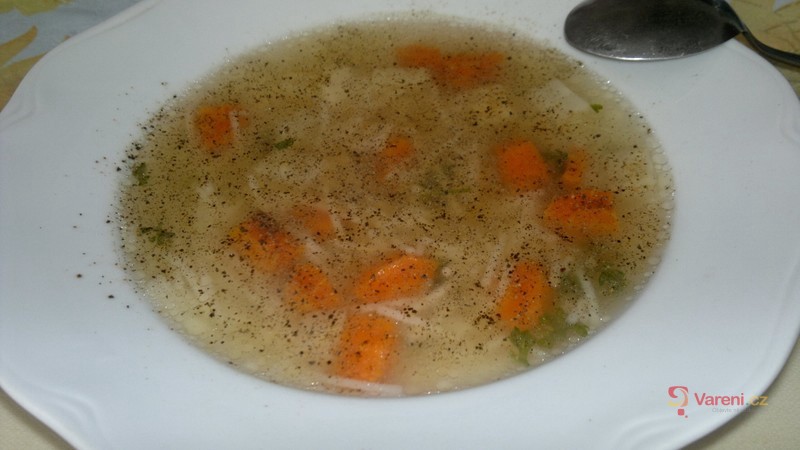 Kuřecí polévka s domácími nudlemi - fotografie 3