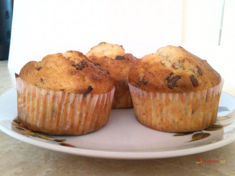 Čokoládovobanánové muffiny - fotografie 2