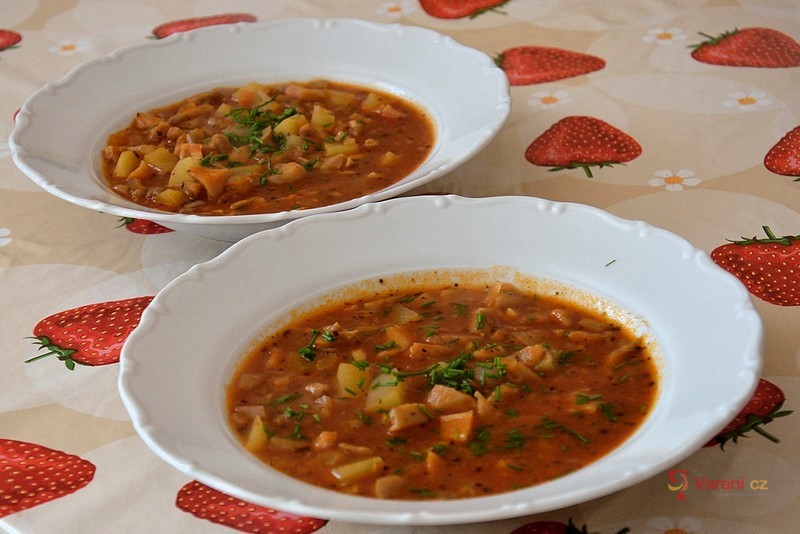 Gulášovo-dršťková polévka z hlívy ústřičné - fotografie 3