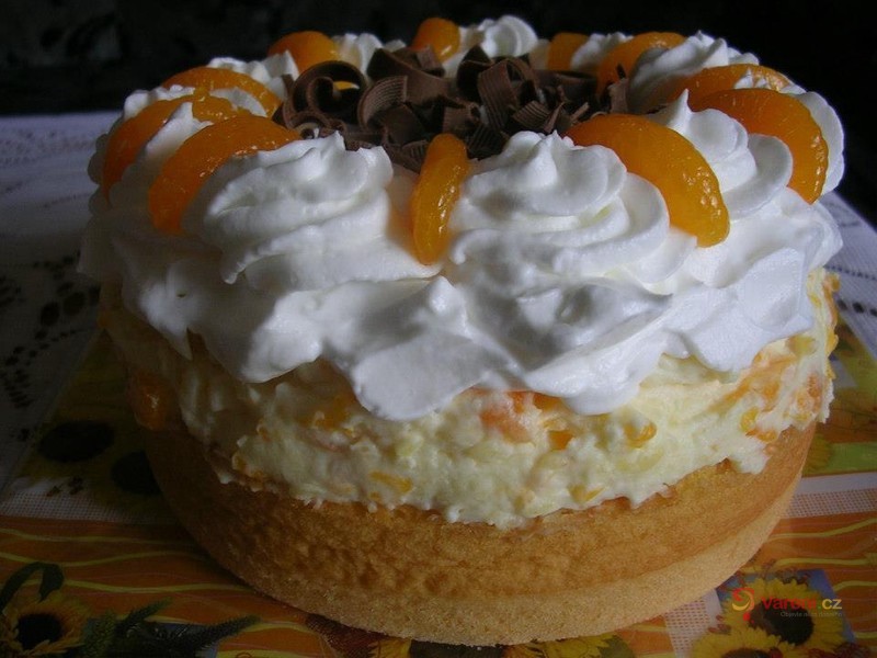 Třepací mandarinkový dort - fotografie 3