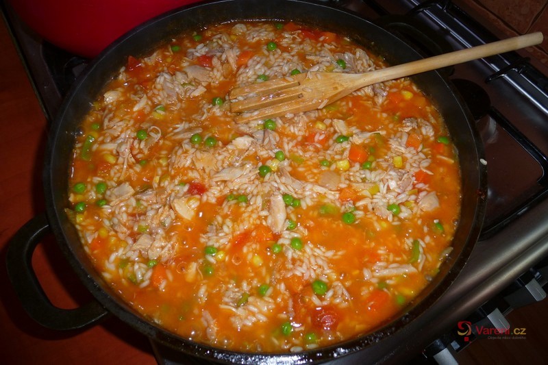 Rizoto s vařeným kuřecím masem - fotografie 3