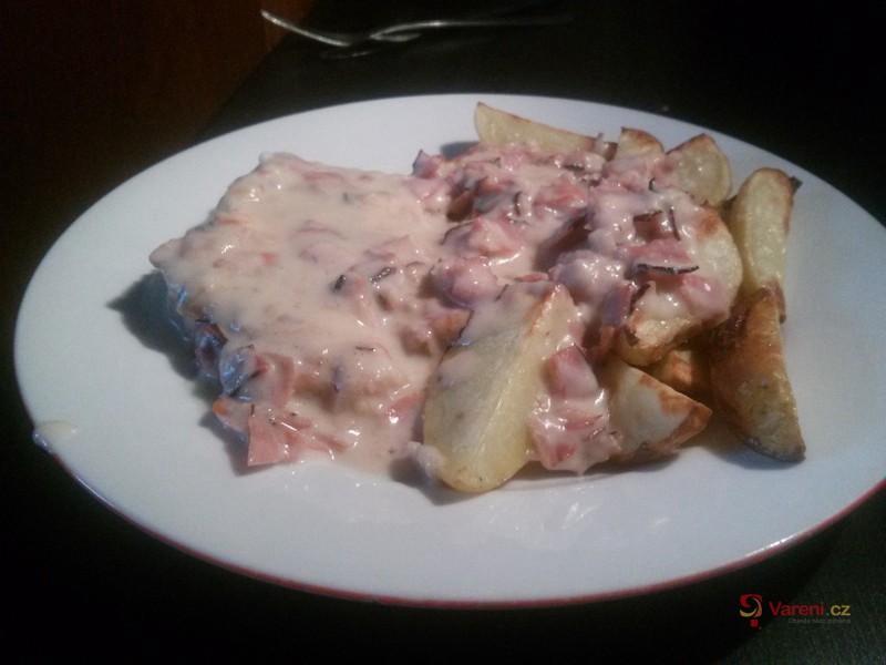 Kotleta na slanině se smetanovou omáčkou - fotografie 2