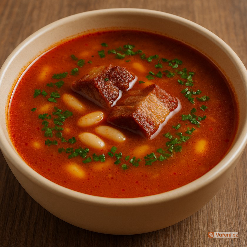 Fazolová polévka s bůčkem