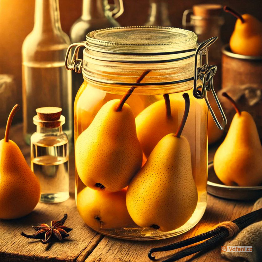 Naložené hrušky v pálence