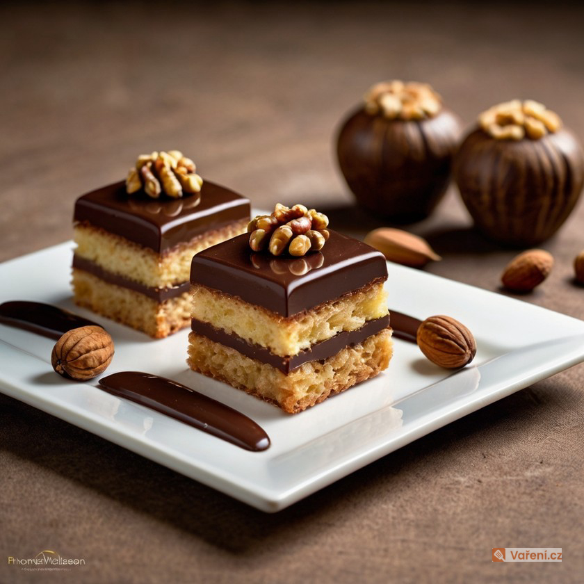 Ořechové čtverečky