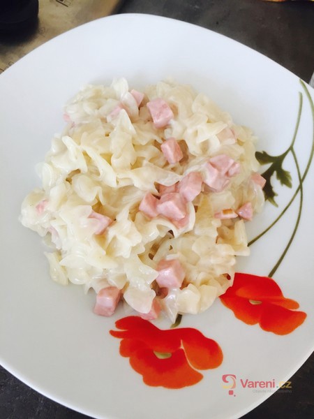 Těstoviny se šunkou s smetanou - fotografie 2