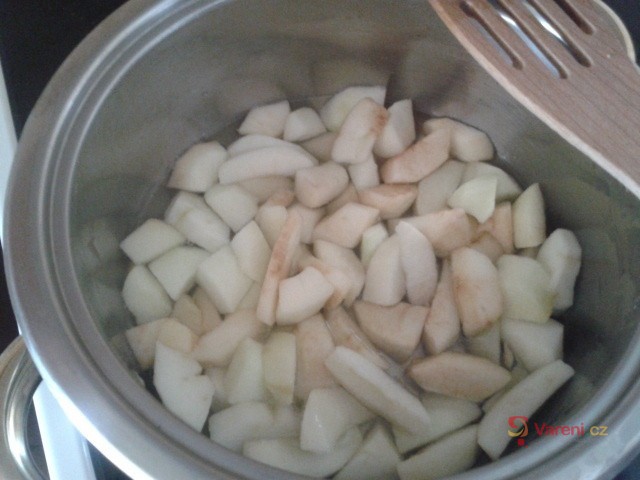 Studený jablečný dort s piškoty - fotografie 5