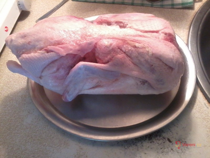 Pečená kachna na víně s jablky - fotografie 5