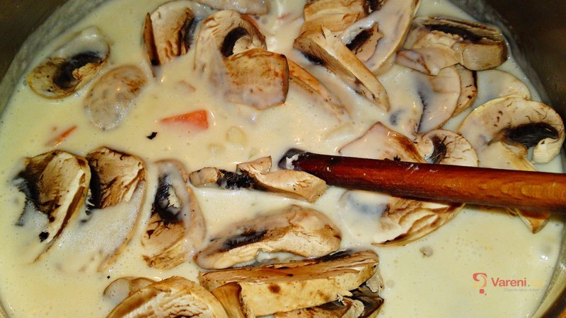 Frikasé z krůtích prsou, zeleniny a žampionů - fotografie 2