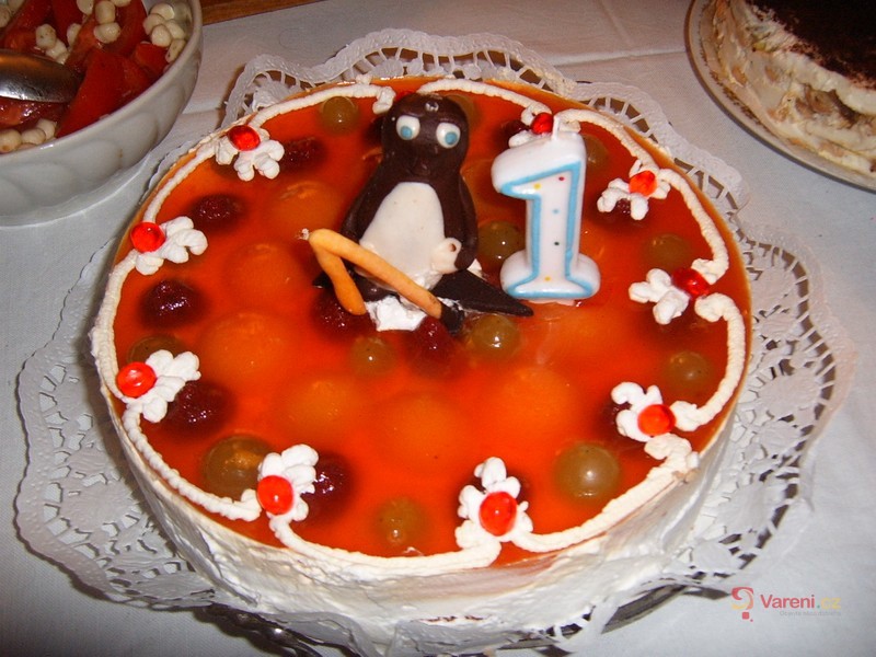 Tvarohový dort s ovocem - fotografie 2