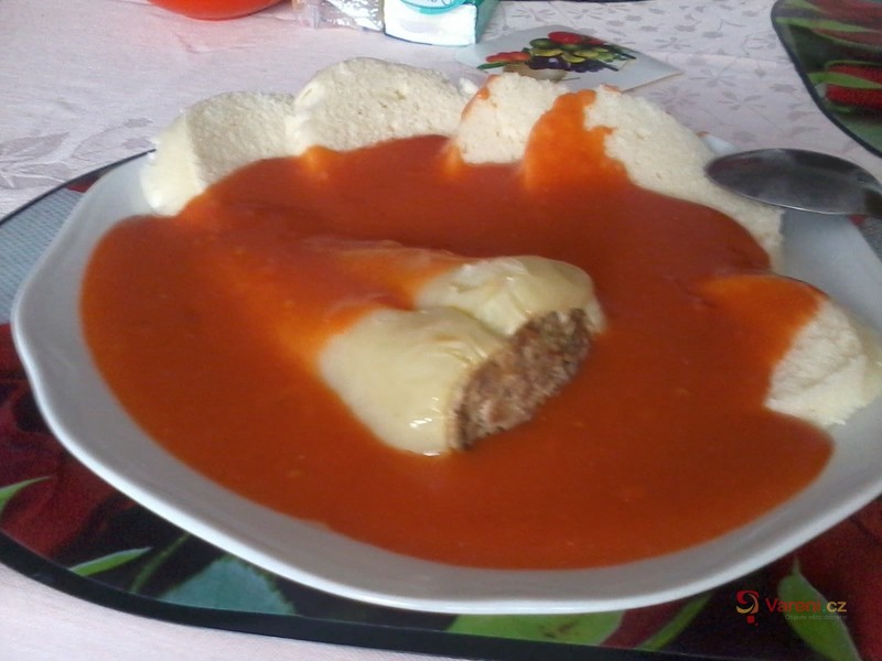 Rajská omáčka s plněným paprikovým luskem - fotografie 4