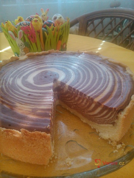 Tvarohový koláč Zebra - fotografie 4