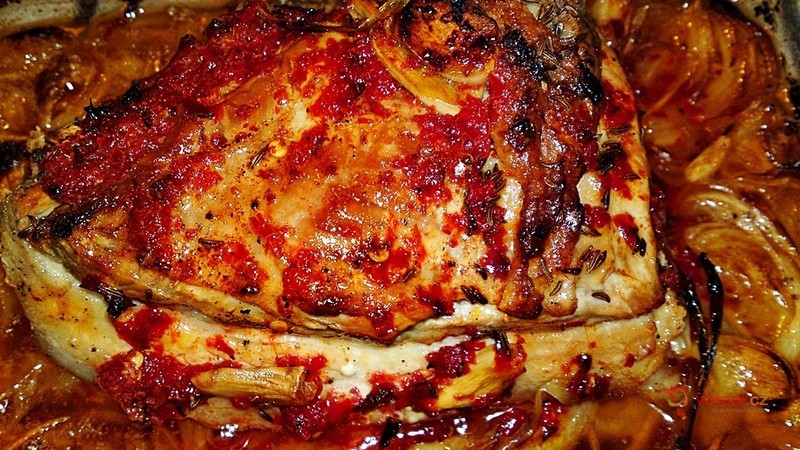 Vařený pečený paprikový bůček - fotografie 3