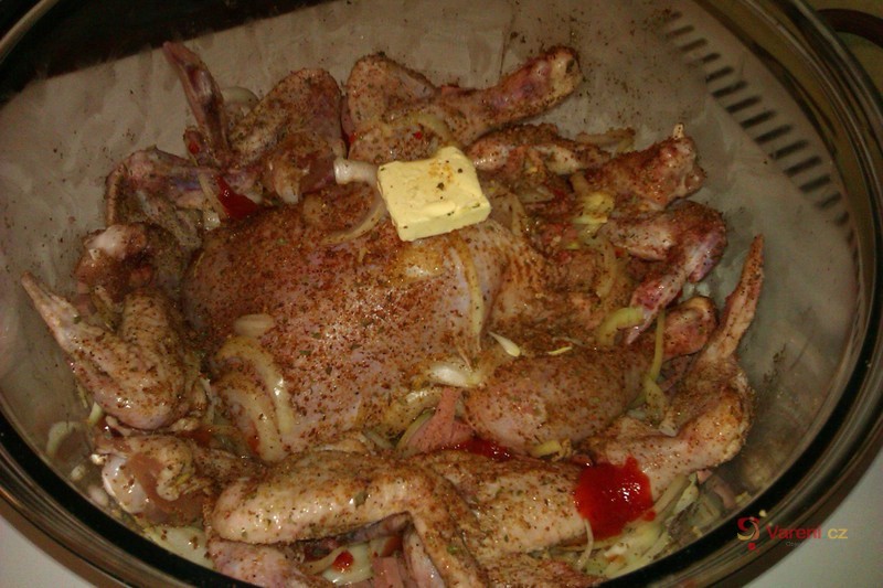 Pečené nadívané kuře - fotografie 4