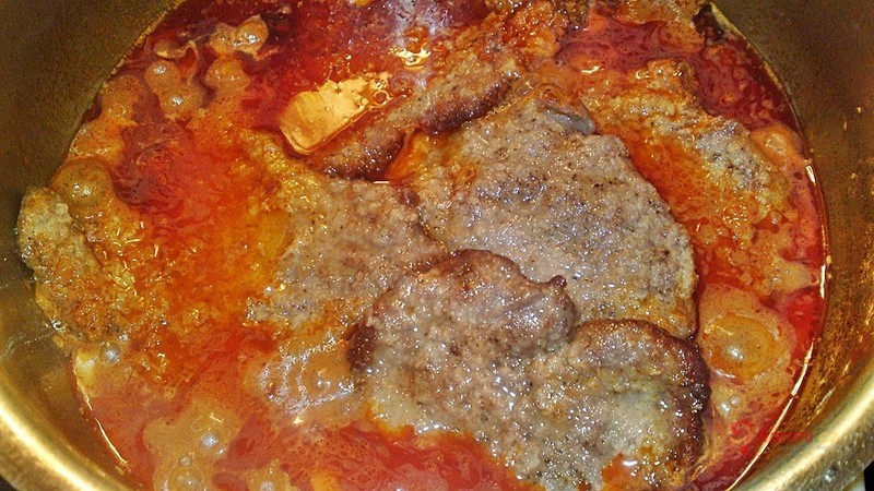 Roštěnka na uzené paprice se žampiony - fotografie 5