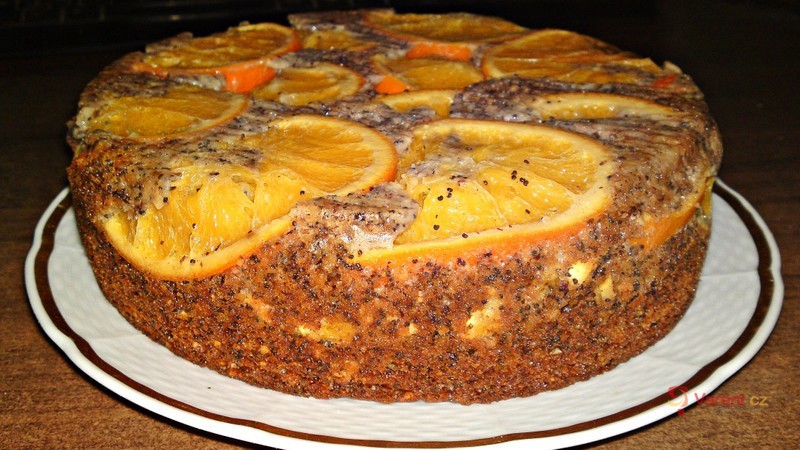 Pomerančovo-makovo-mandlový dort - fotografie 4