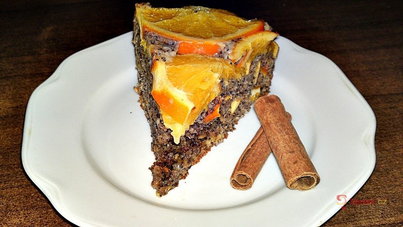 Pomerančovo-makovo-mandlový dort - fotografie 2