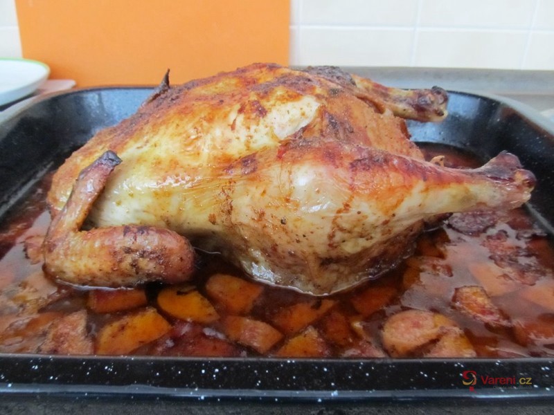 Pečené nadívané kuře - fotografie 2