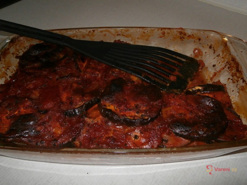 Zapečený lilek s mozzarellou - fotografie 2