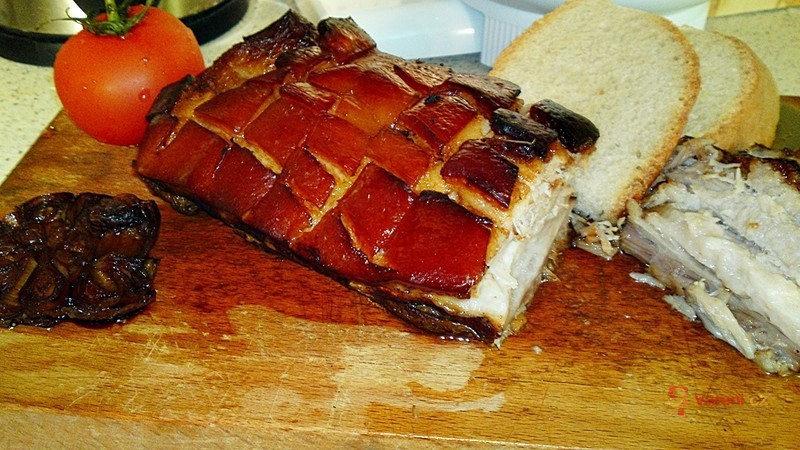 Pečený bůček Momofuku marinovaný v suché marinádě - fotografie 4