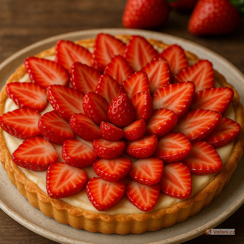 Lehký koláč z jahod