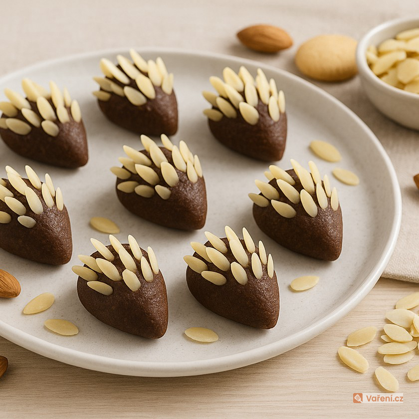 Nepečení ježci s mandlemi