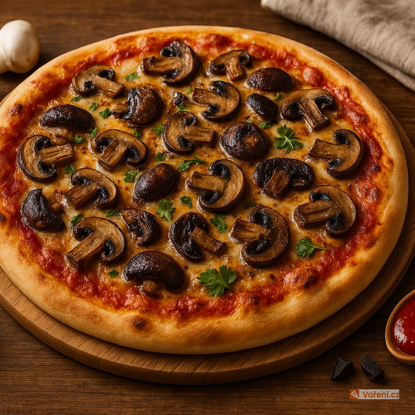 Houbová pizza