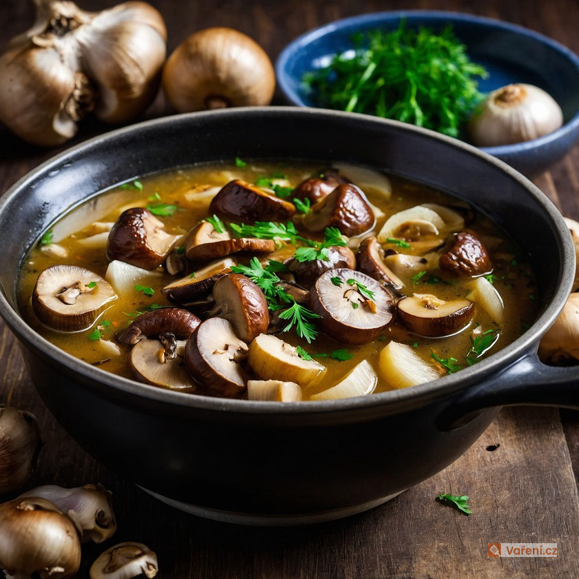 Staročeská polévka s houbami