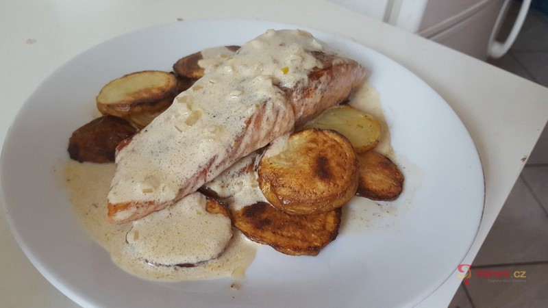 Losos se smetanovo-hořčičnou omáčkou - fotografie 4