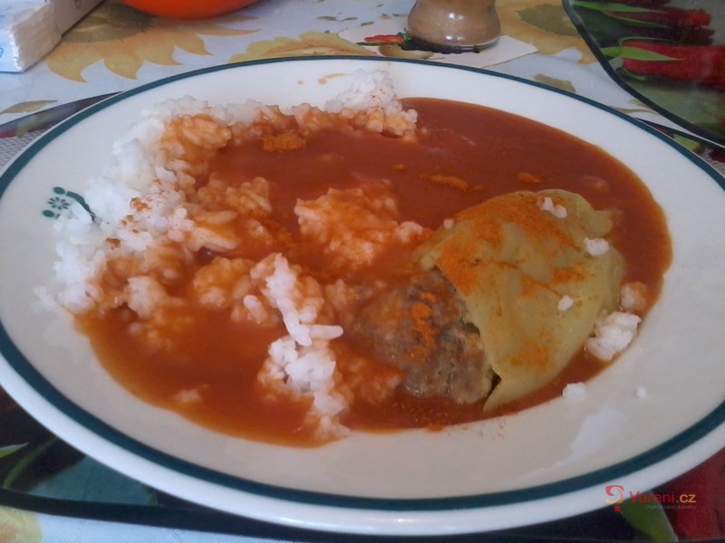 Rajská omáčka s plněným paprikovým luskem - fotografie 3