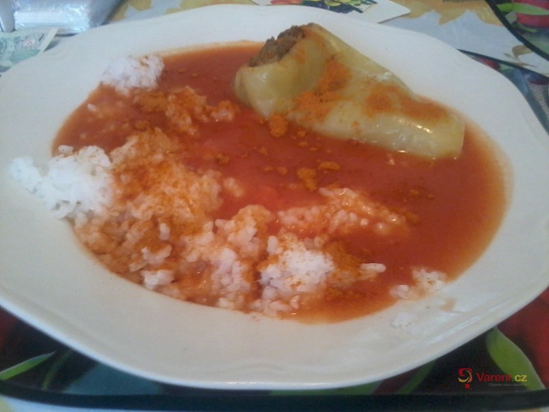 Rajská omáčka s plněným paprikovým luskem - fotografie 2