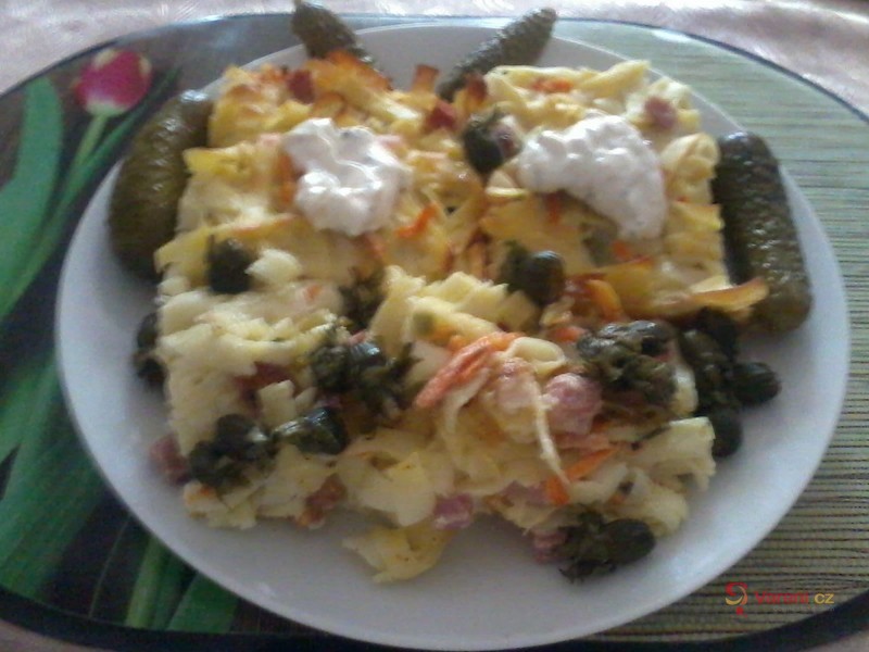 Těstoviny zapečené se šunkou - fotografie 2