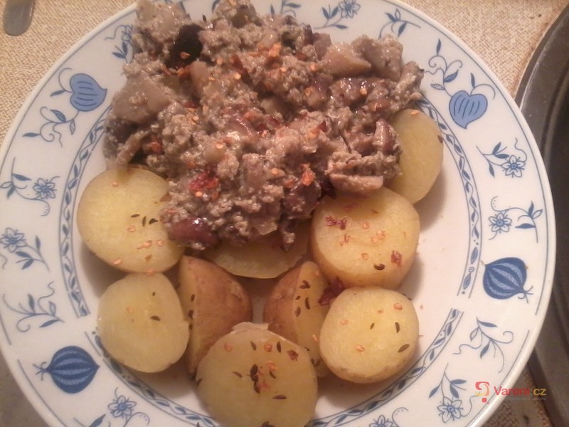 Houbová smaženice na sádle - fotografie 3