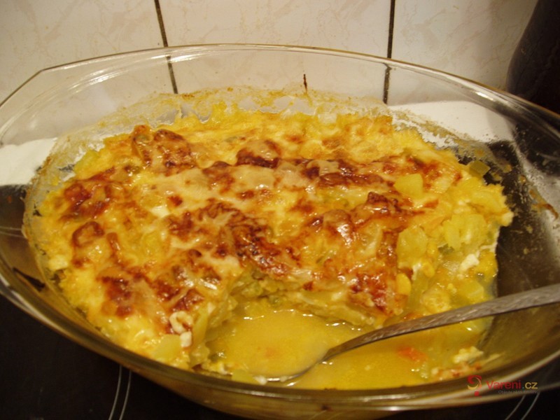 Cuketa zapékaná se 2 druhy sýrů - fotografie 3