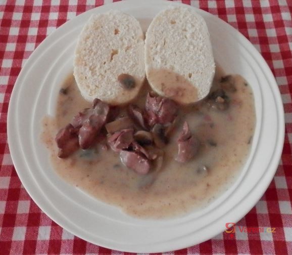 Kuřecí játra se žampiony - fotografie 2