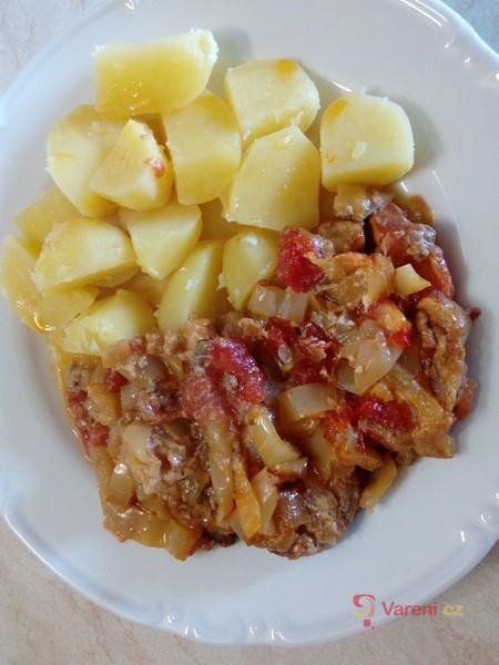 Vepřová krkovička na leču se smetanou - fotografie 2