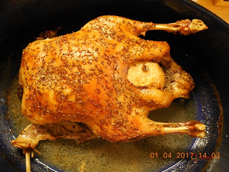 Chutná kachna pečená s jablky - fotografie 4