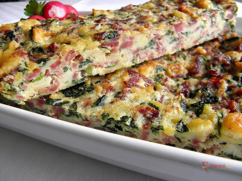 Špenátová nádivka s uzeným jazykem - fotografie 2