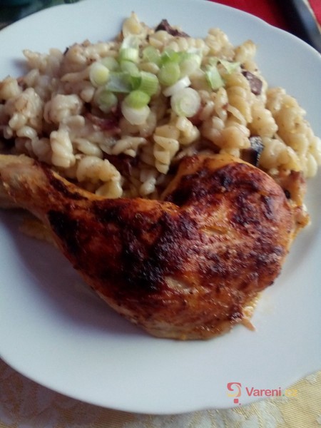 Maminčino kuře na kolínkách s játry a žampiony - fotografie 3