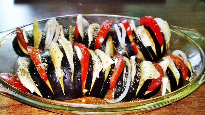 Harmonika z baklažánu - fotografie 3