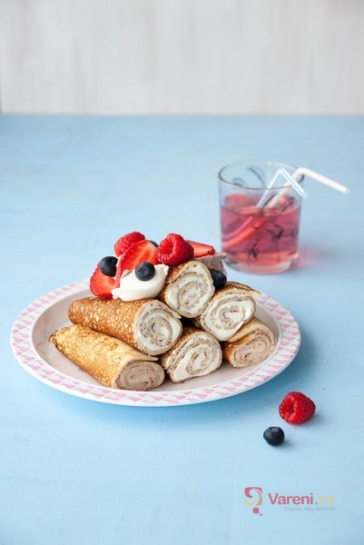 Palačinky s pribináčkem a ovocem - fotografie 2